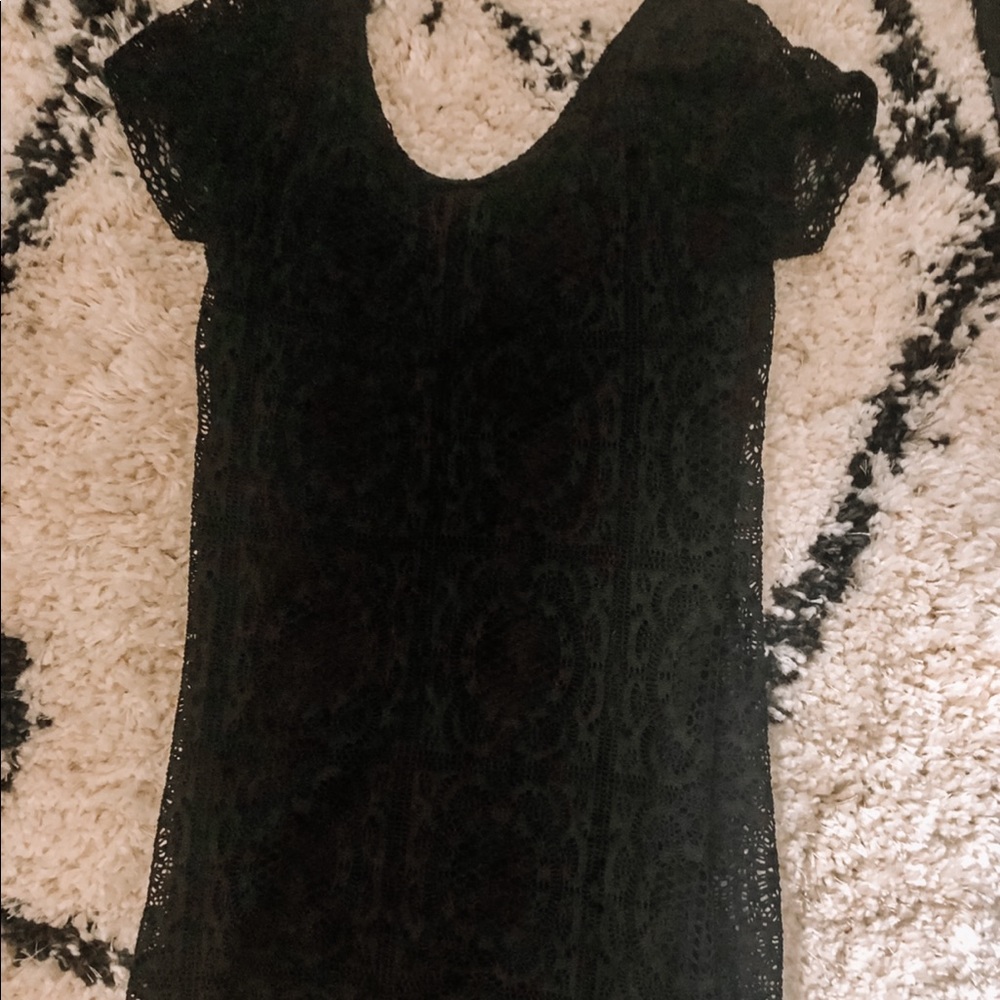 Black Lace Mini Dress